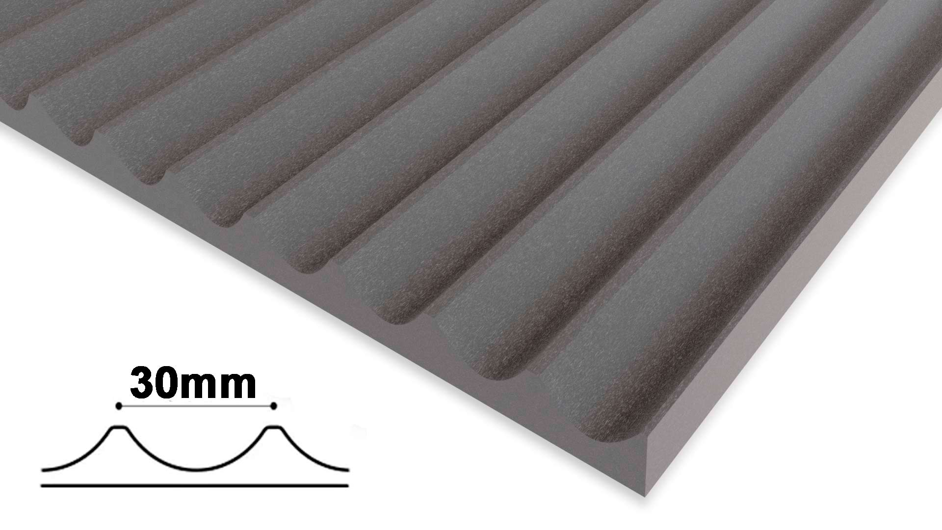 Fluted Black MDF Wall Panels 30mm Flutes Fluted Black MDF Wall Panels 30mm Flutes
